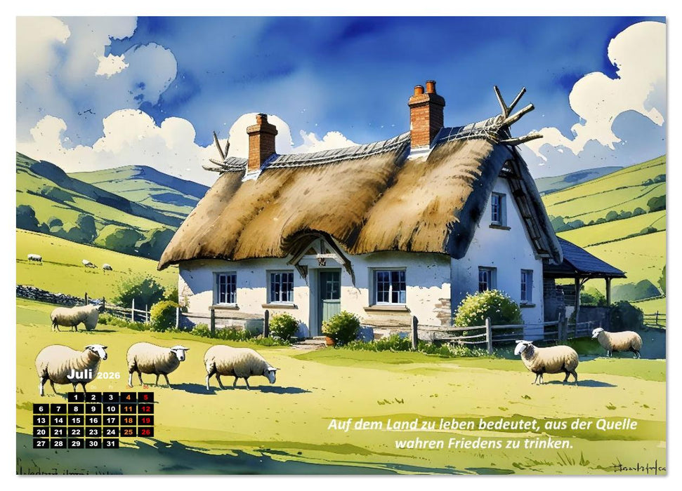 Cottage und Landleben (CALVENDO Premium Wandkalender 2026)