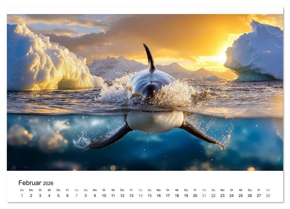 Orcas - ein Jahr voller Meer (CALVENDO Wandkalender 2026)