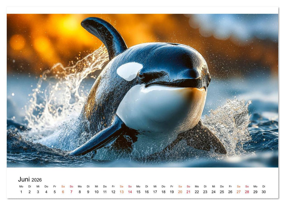 Orcas - ein Jahr voller Meer (CALVENDO Wandkalender 2026)