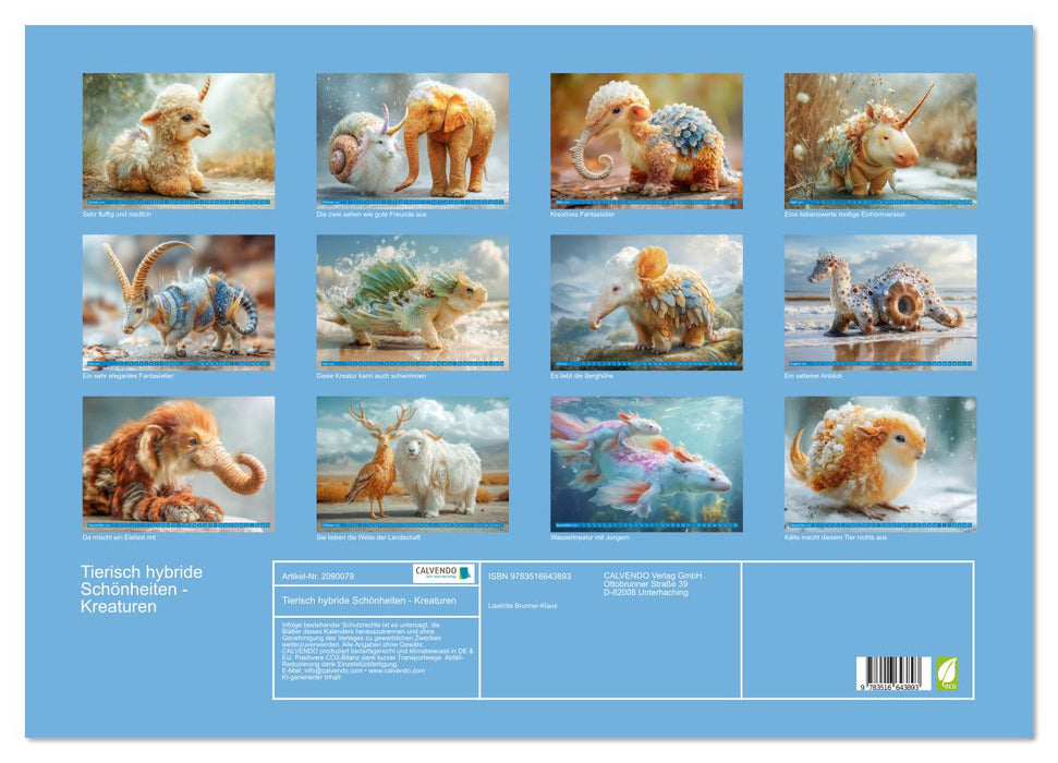 Tierisch hybride Schönheiten - Kreaturen (CALVENDO Wandkalender 2026)