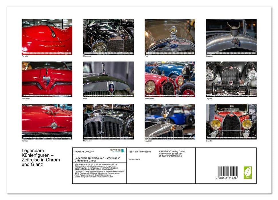 Legendäre Kühlerfiguren – Zeitreise in Chrom und Glanz (CALVENDO Premium Wandkalender 2026)