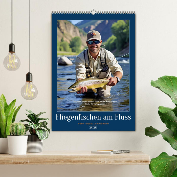 Fliegenfischen am Fluss (CALVENDO Wandkalender 2026)