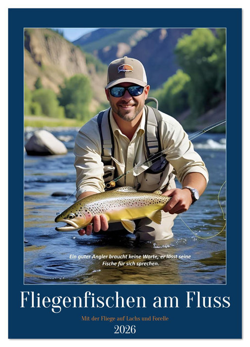 Fliegenfischen am Fluss (CALVENDO Wandkalender 2026)