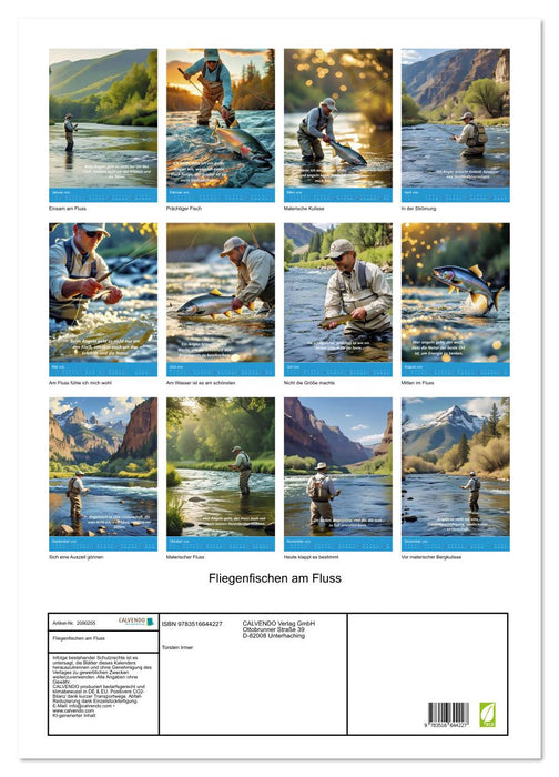 Fliegenfischen am Fluss (CALVENDO Wandkalender 2026)