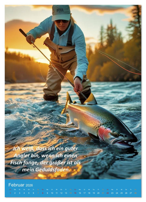 Fliegenfischen am Fluss (CALVENDO Wandkalender 2026)