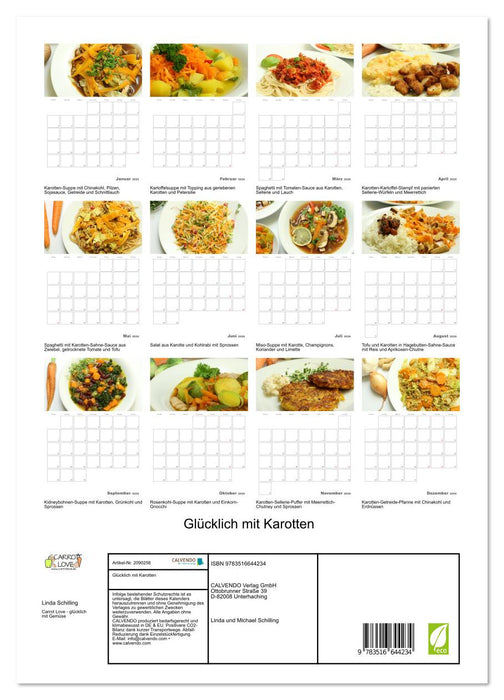 Glücklich mit Karotten (CALVENDO Premium Wandkalender 2026)