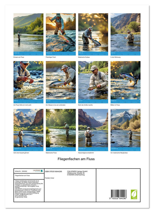 Fliegenfischen am Fluss (CALVENDO Premium Wandkalender 2026)
