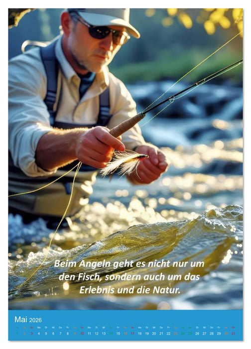 Fliegenfischen am Fluss (CALVENDO Premium Wandkalender 2026)
