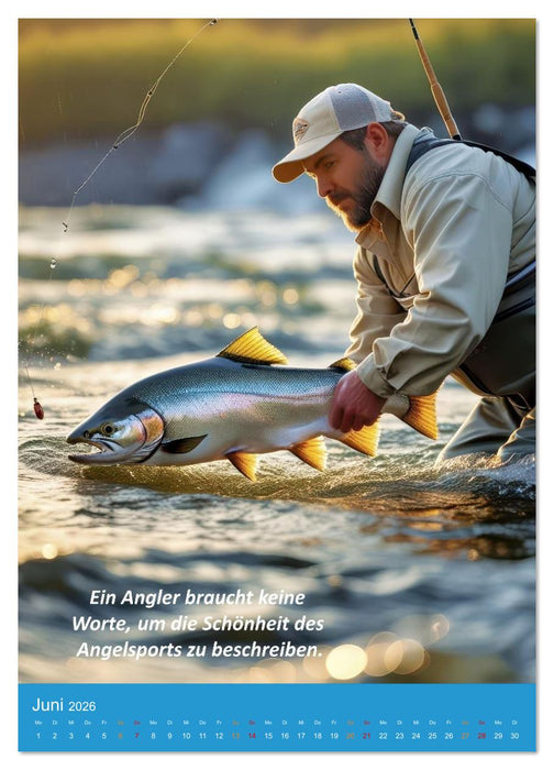 Fliegenfischen am Fluss (CALVENDO Premium Wandkalender 2026)