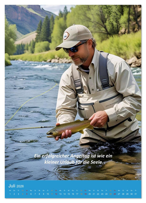 Fliegenfischen am Fluss (CALVENDO Premium Wandkalender 2026)