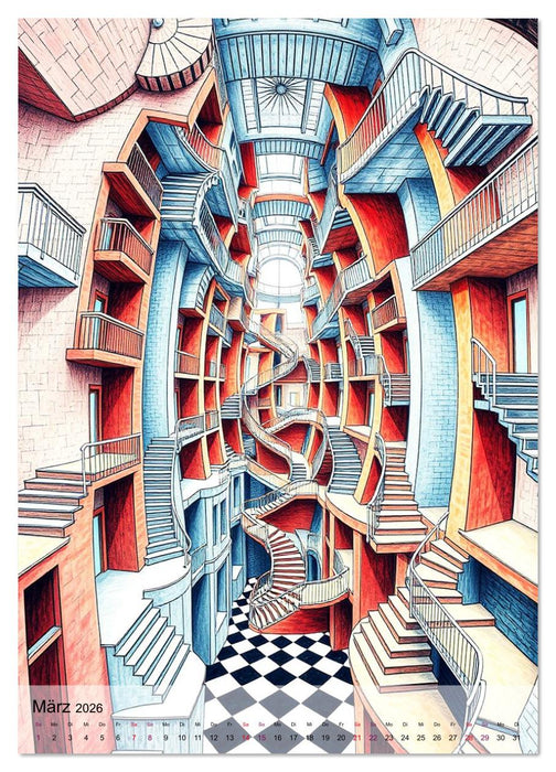Architekturen des Unmöglichen - Zwischen Realität und Illusion (CALVENDO Wandkalender 2026)
