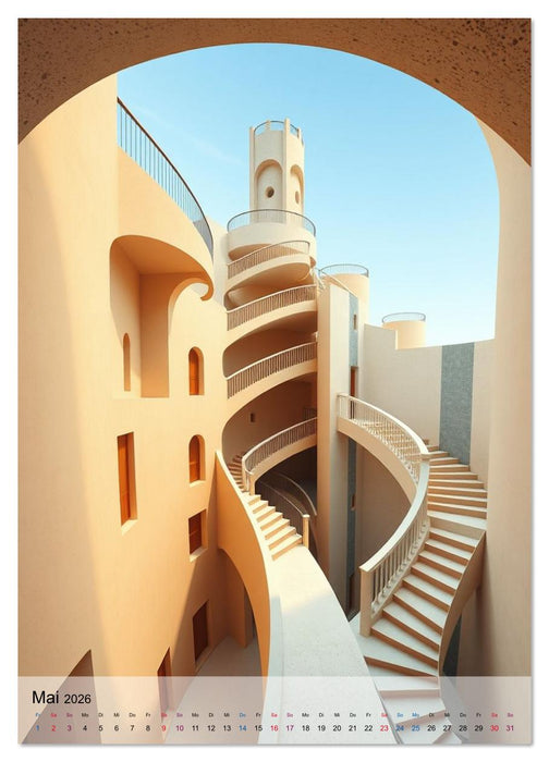 Architekturen des Unmöglichen - Zwischen Realität und Illusion (CALVENDO Premium Wandkalender 2026)