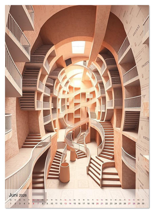 Architekturen des Unmöglichen - Zwischen Realität und Illusion (CALVENDO Premium Wandkalender 2026)