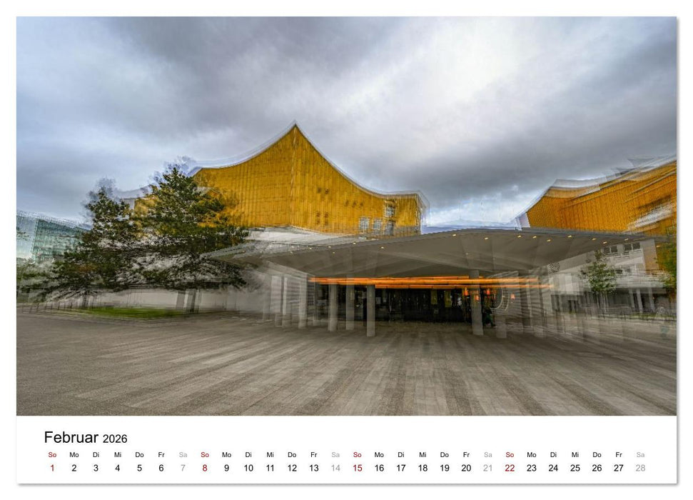 Berlin – Ikonen in Mehrfachbelichtung (CALVENDO Wandkalender 2026)