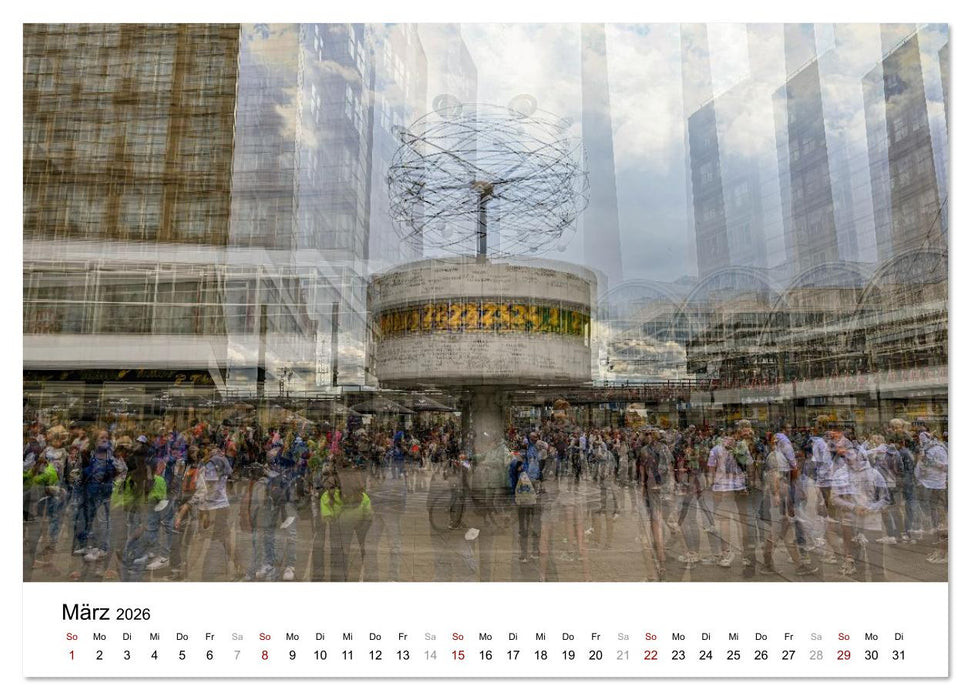 Berlin – Ikonen in Mehrfachbelichtung (CALVENDO Wandkalender 2026)
