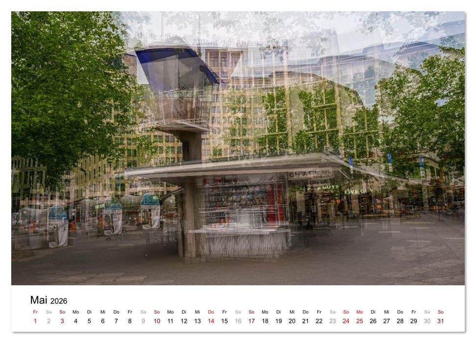 Berlin – Ikonen in Mehrfachbelichtung (CALVENDO Wandkalender 2026)