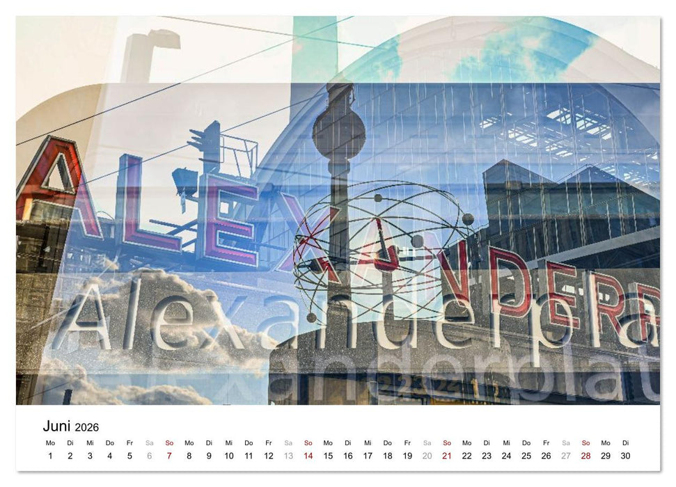 Berlin – Ikonen in Mehrfachbelichtung (CALVENDO Wandkalender 2026)