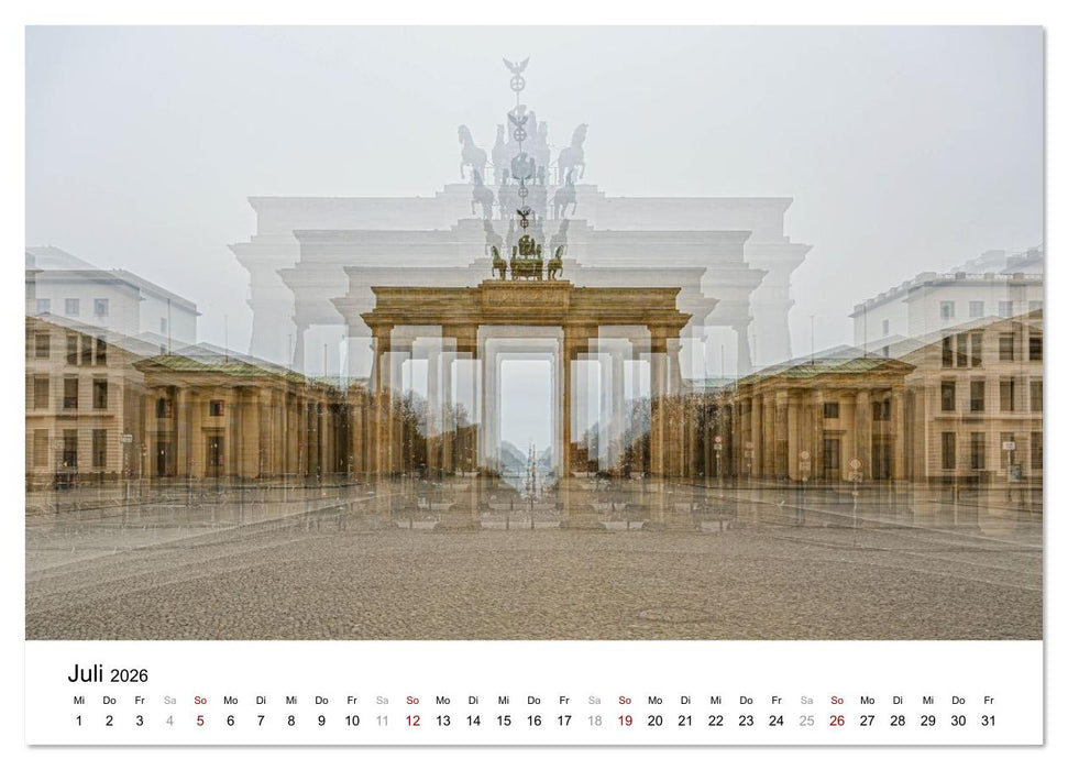 Berlin – Ikonen in Mehrfachbelichtung (CALVENDO Premium Wandkalender 2026)
