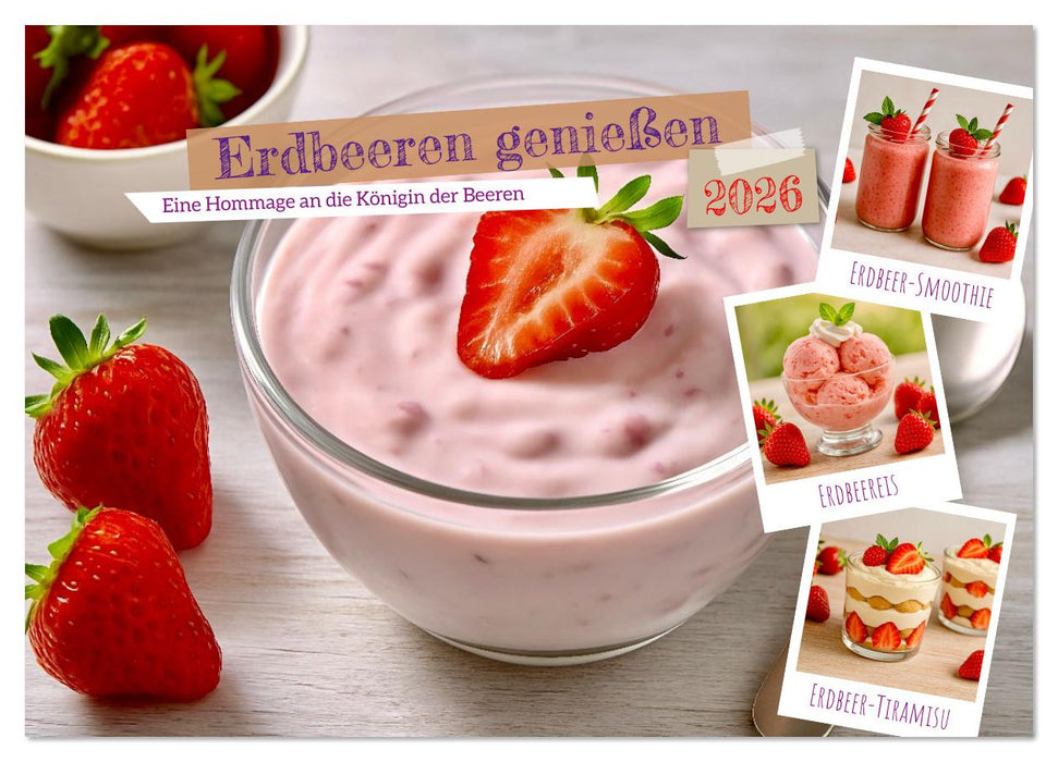Erdbeeren genießen (CALVENDO Wandkalender 2026)