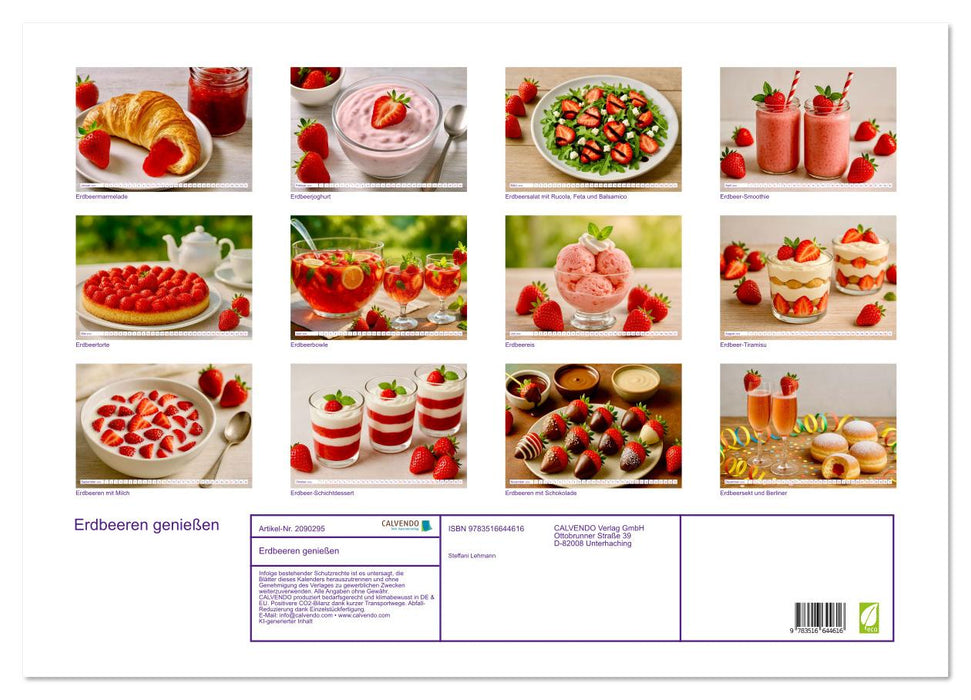 Erdbeeren genießen (CALVENDO Wandkalender 2026)