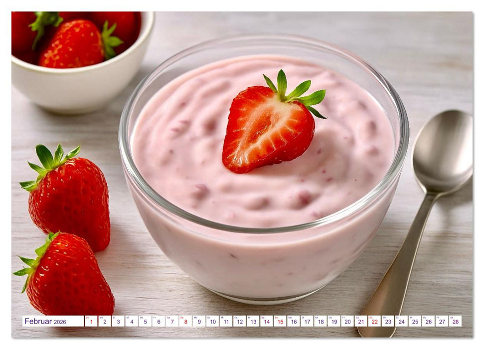 Erdbeeren genießen (CALVENDO Premium Wandkalender 2026)