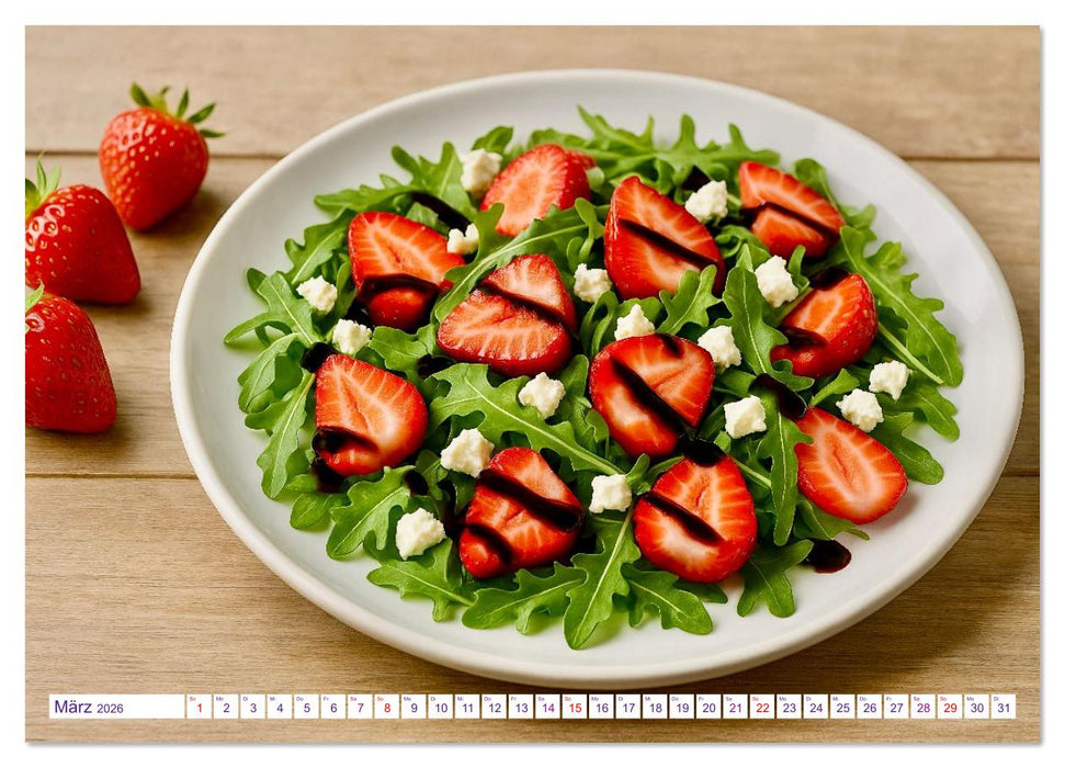 Erdbeeren genießen (CALVENDO Premium Wandkalender 2026)