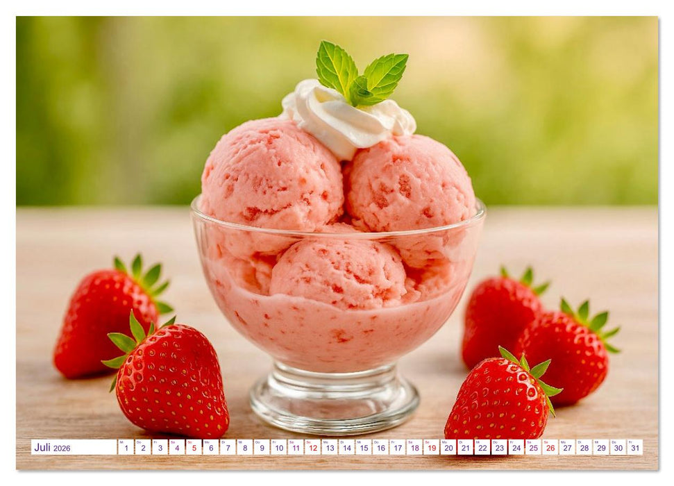 Erdbeeren genießen (CALVENDO Premium Wandkalender 2026)