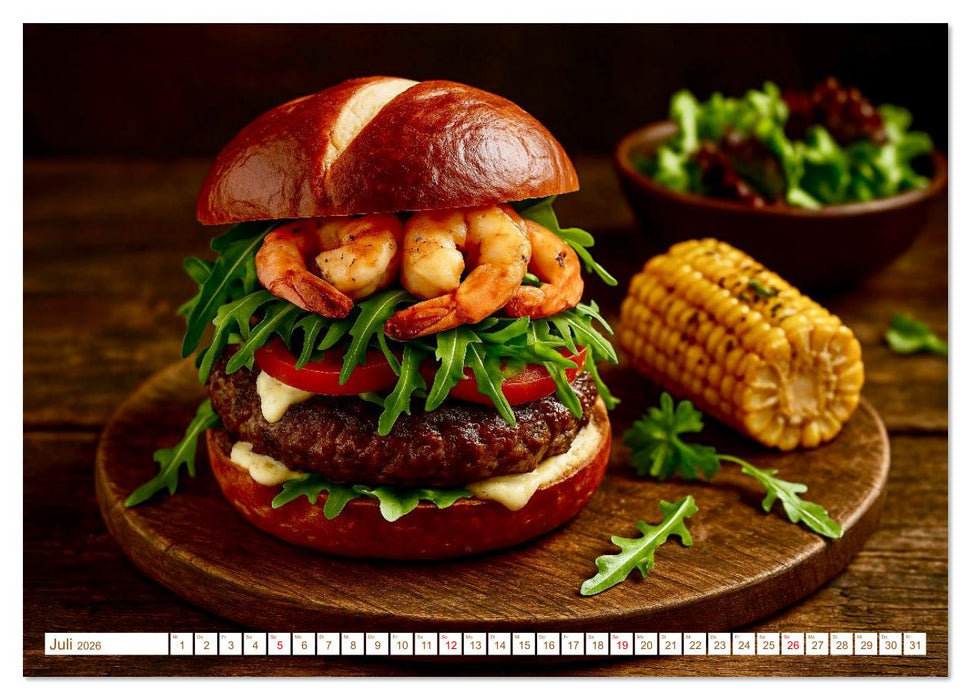 Leckere Burger (CALVENDO Premium Wandkalender 2026)