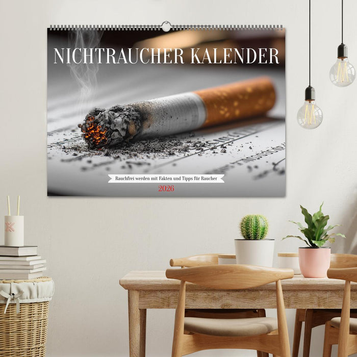 Nichtraucher Kalender - Rauchfrei werden mit Fakten und Tipps für Raucher (CALVENDO Wandkalender 2026)
