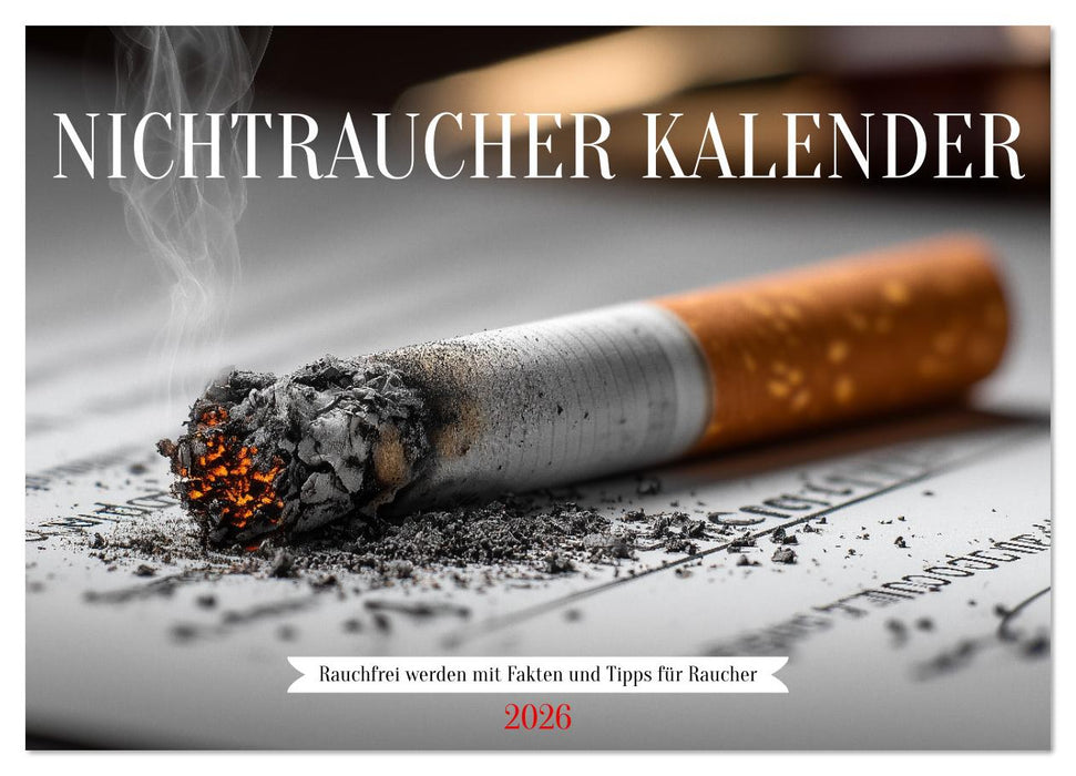 Nichtraucher Kalender - Rauchfrei werden mit Fakten und Tipps für Raucher (CALVENDO Wandkalender 2026)