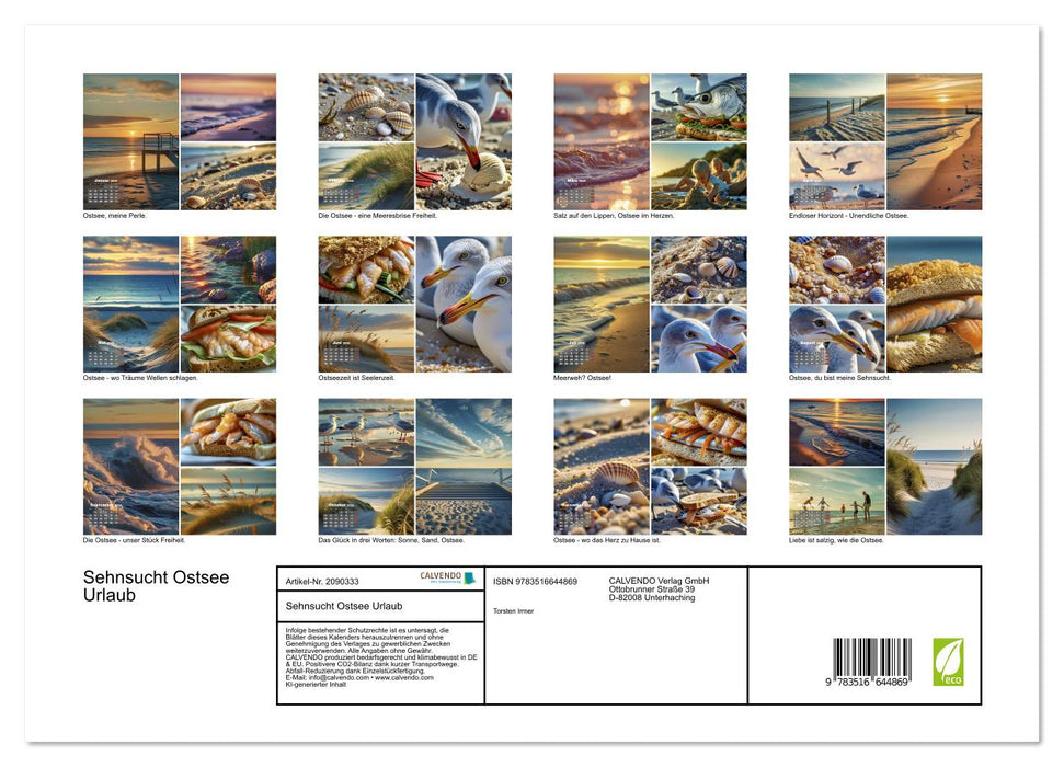 Sehnsucht Ostsee Urlaub (CALVENDO Premium Wandkalender 2026)