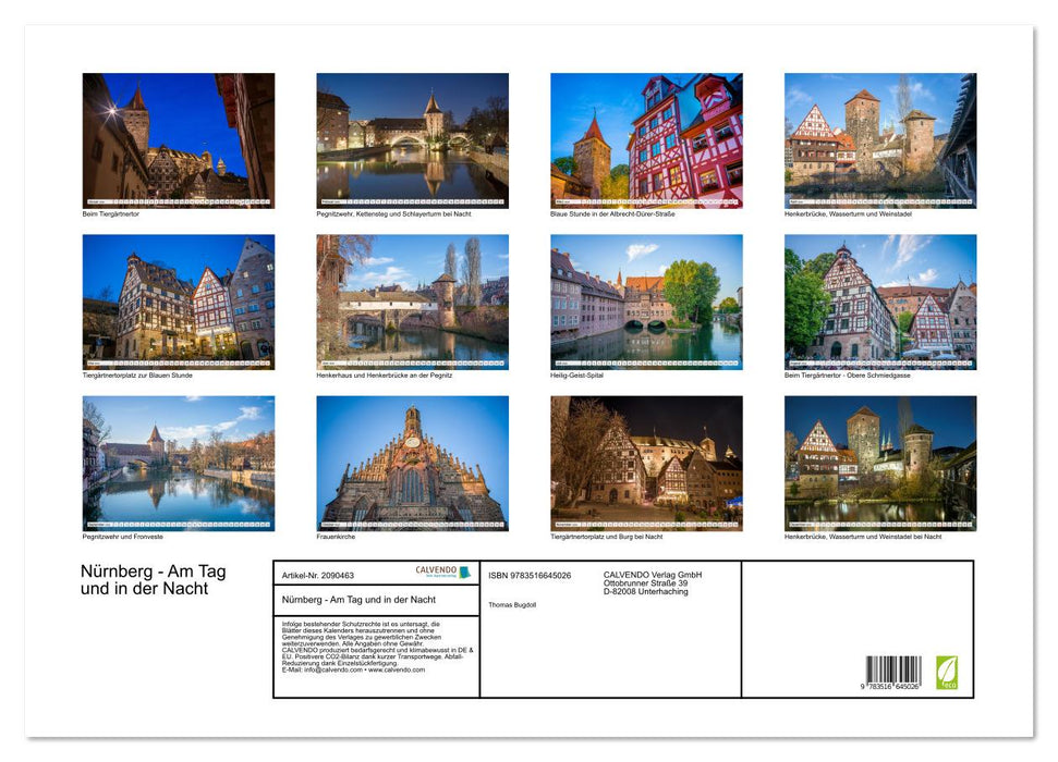 Nürnberg - Am Tag und in der Nacht (CALVENDO Wandkalender 2026)