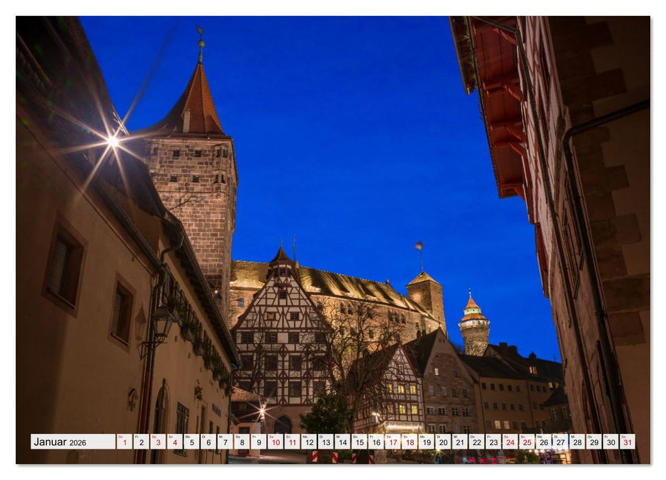 Nürnberg - Am Tag und in der Nacht (CALVENDO Wandkalender 2026)