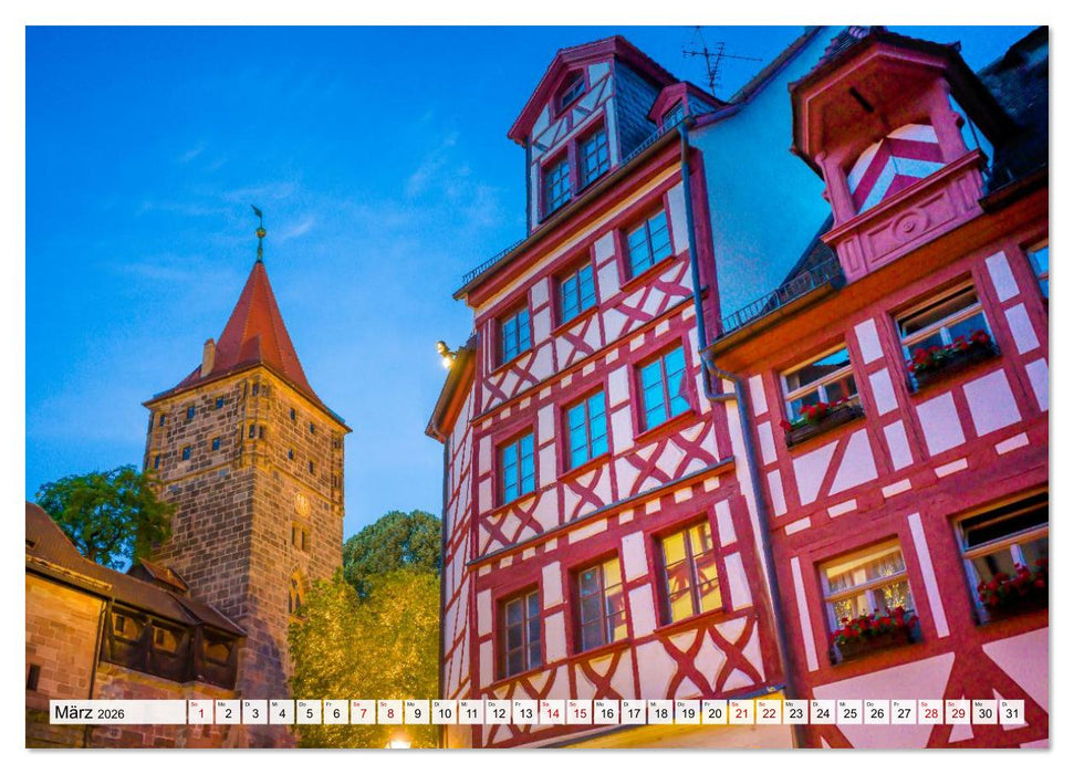 Nürnberg - Am Tag und in der Nacht (CALVENDO Wandkalender 2026)