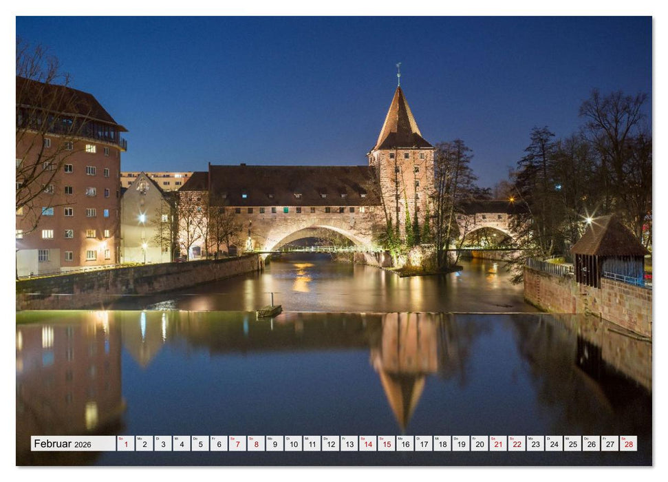 Nürnberg - Am Tag und in der Nacht (CALVENDO Premium Wandkalender 2026)