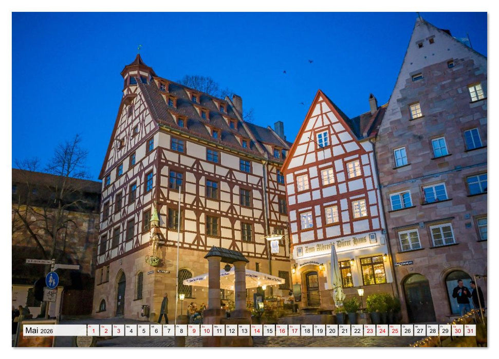 Nürnberg - Am Tag und in der Nacht (CALVENDO Premium Wandkalender 2026)