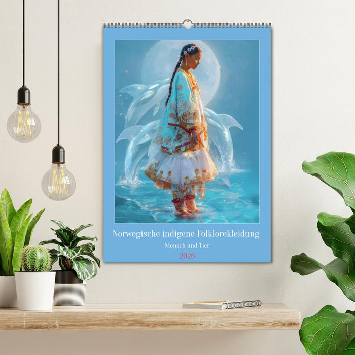 Norwegische indigene Folklorekleidung - Mensch und Tier (CALVENDO Wandkalender 2026)