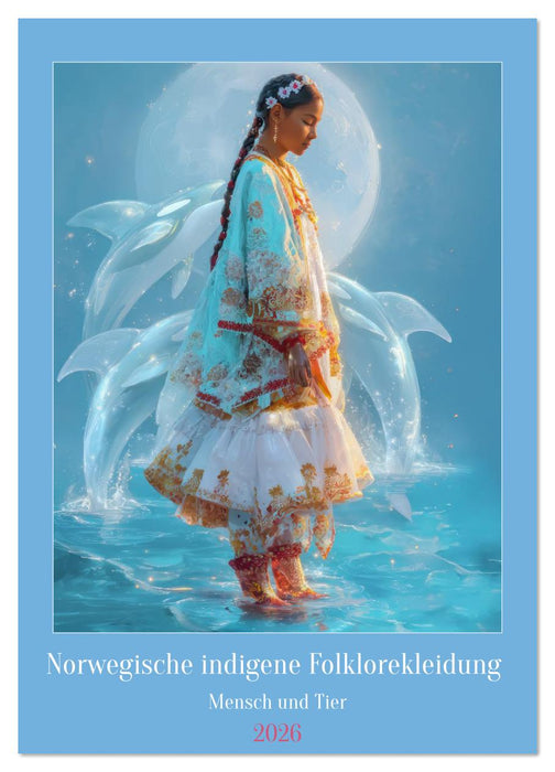 Norwegische indigene Folklorekleidung - Mensch und Tier (CALVENDO Wandkalender 2026)