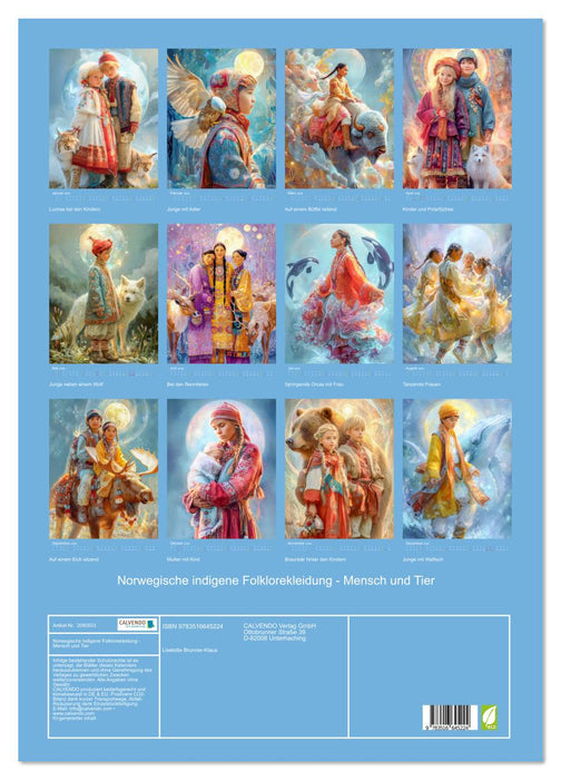 Norwegische indigene Folklorekleidung - Mensch und Tier (CALVENDO Wandkalender 2026)