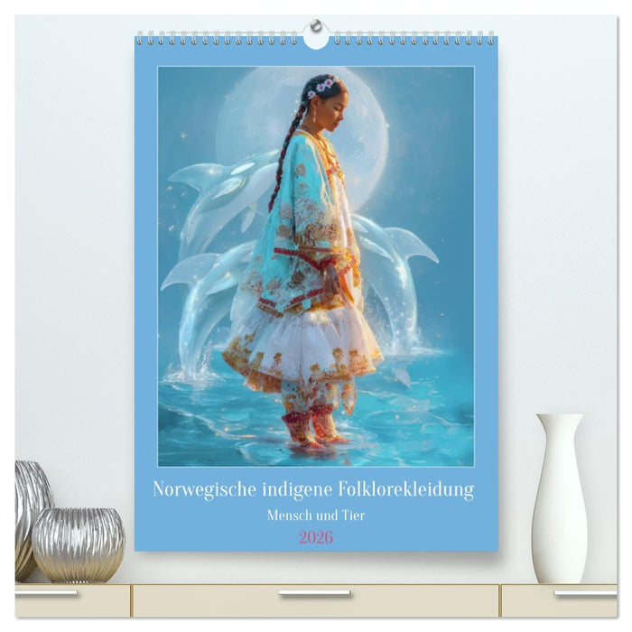 Norwegische indigene Folklorekleidung - Mensch und Tier (CALVENDO Premium Wandkalender 2026)
