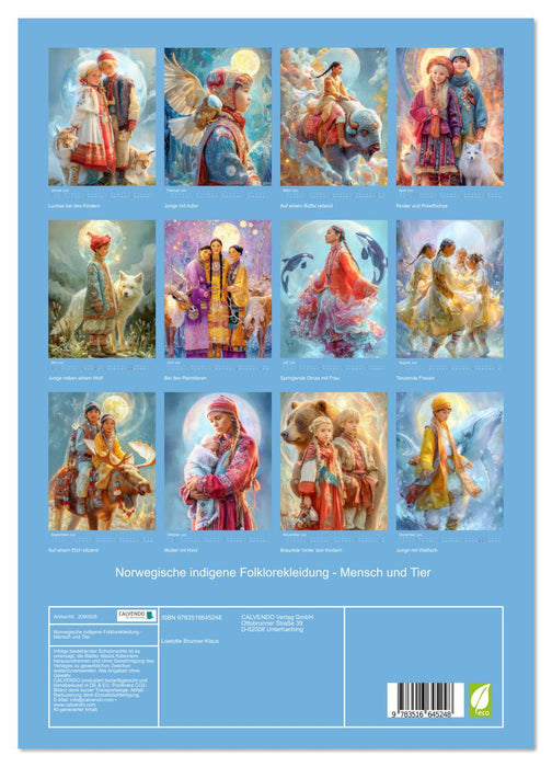 Norwegische indigene Folklorekleidung - Mensch und Tier (CALVENDO Premium Wandkalender 2026)