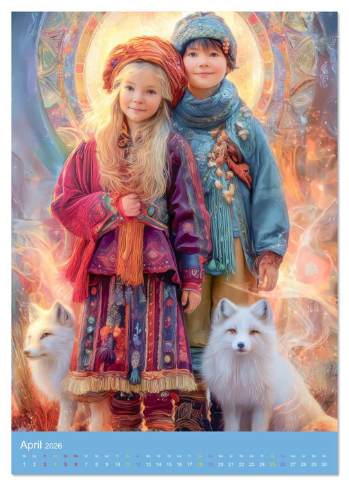 Norwegische indigene Folklorekleidung - Mensch und Tier (CALVENDO Premium Wandkalender 2026)