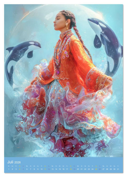 Norwegische indigene Folklorekleidung - Mensch und Tier (CALVENDO Premium Wandkalender 2026)