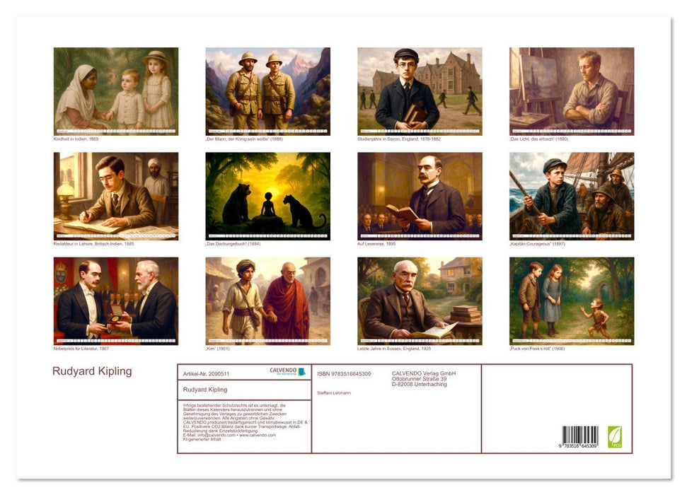 Rudyard Kipling (CALVENDO Wandkalender 2026)