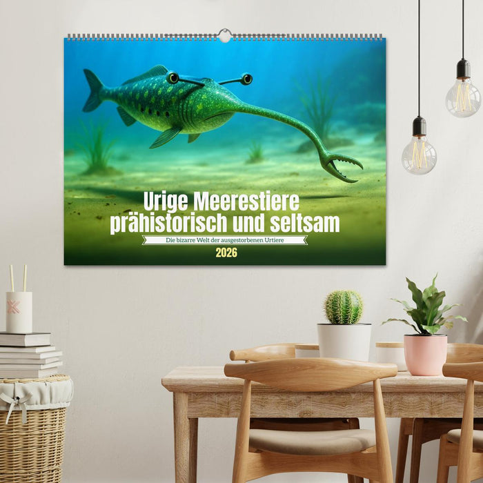 Urige Meerestiere prähistorisch und seltsam (CALVENDO Wandkalender 2026)