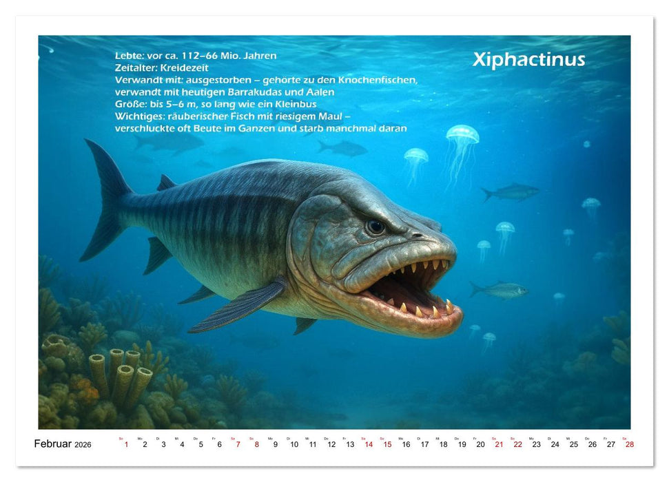 Urige Meerestiere prähistorisch und seltsam (CALVENDO Wandkalender 2026)
