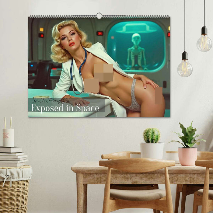 Sci-Fi Pin-up Girls - Exposed in Space (CALVENDO Wandkalender 2026)