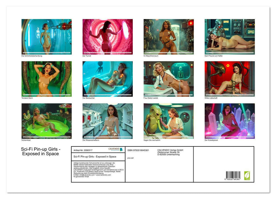 Sci-Fi Pin-up Girls - Exposed in Space (CALVENDO Wandkalender 2026)