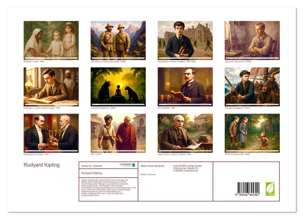 Rudyard Kipling (CALVENDO Premium Wandkalender 2026)