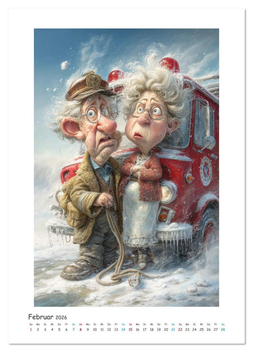 Löschen, Lachen, Löschfahrzeug (CALVENDO Wandkalender 2026)